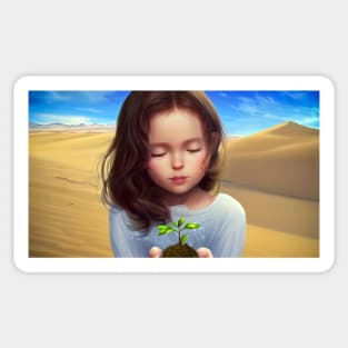 beautiful girl desert Sticker